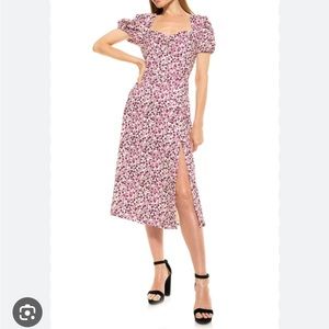 NWT Alexia Admore Gracie sweetheart dress in crimson ditsy floral size 8